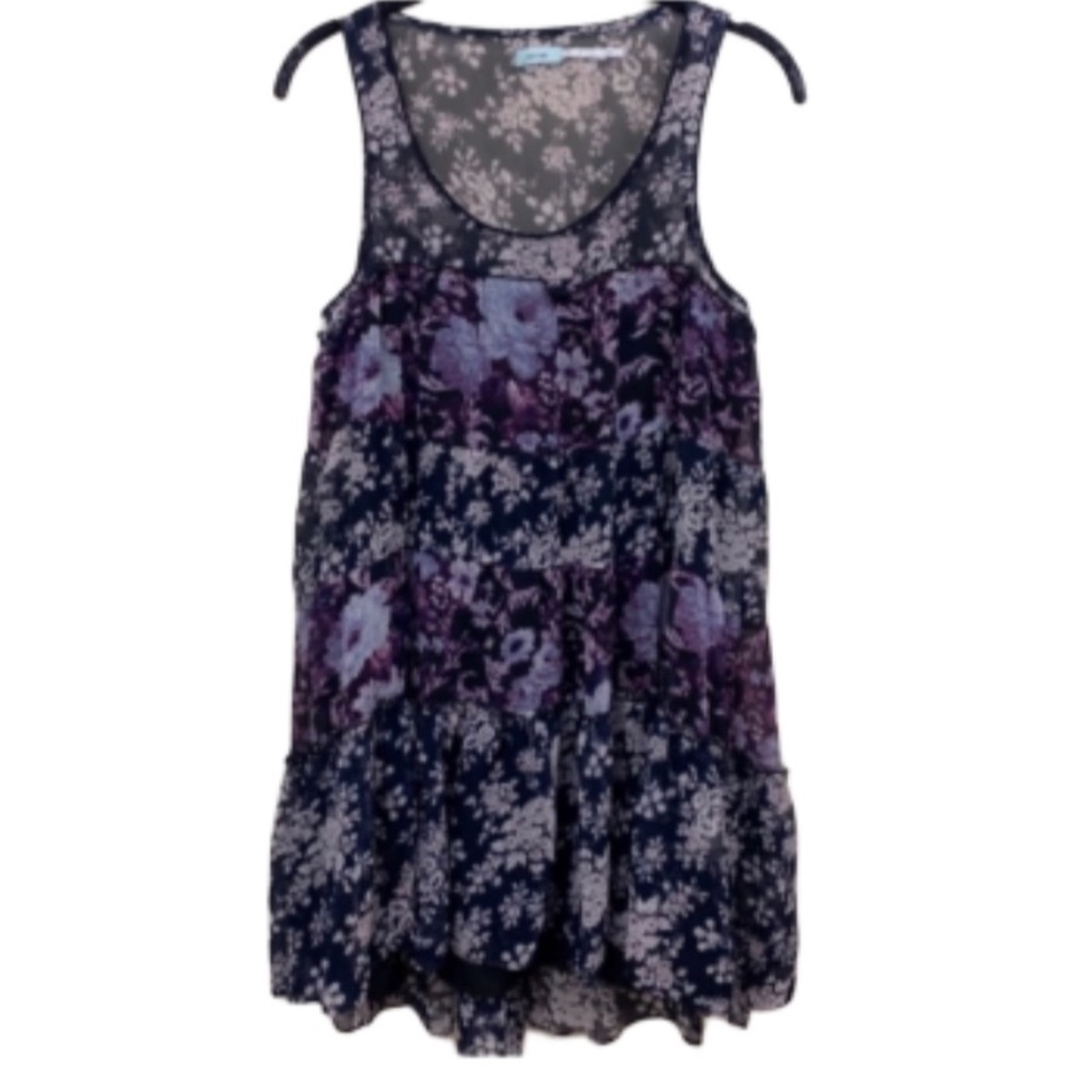 Urban Outfitters floral sleeveless mini tier dress